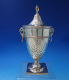 Sheffield English Estate Silverplated Copper Urn w/Ram Handles and Lid #5408