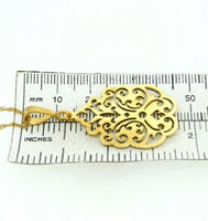 935 Sterling Vermeil Laser Cut Pendant (#J4411)