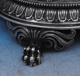 Sy and Wagner German .750 Silver Centerpiece Raised w/ Angel Lions Feet GW #8887