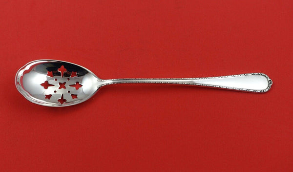 Pine Tree by International Sterling Silver Olive Spoon pierced original  6 1/8"