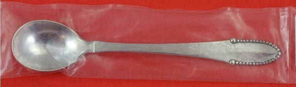 Beaded by Georg Jensen Sterling Silver Coffee Spoon Ovoid 4 1/2" New Heirloom