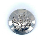 Sterling Handwrought Stavre Gregor Panis Floral Pin (#J4940)