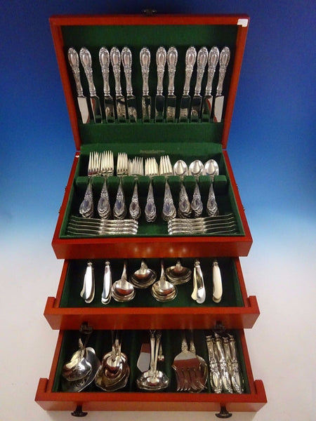 King Richard by Towle Sterling Silver Flatware Set For 24 Service 157 pieces