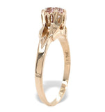 10k Rosey Yellow Gold .56ct Genuine Natural Morganite Ring Size 5.75 (#J7449)
