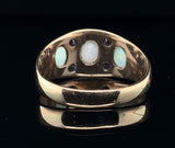 Victorian Opal 10k Yellow Gold Ring Jewelry with Purple Paste Stones (#J5941)