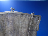 German 800 Silver Mesh Purse circa 1900 8.4 ozt Faux Sapphire Handle (#6174)