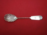 Coin Silver by Taylor and Lowrie Sugar Spoon Shell Bowl and Twist Handle 6 5/8"