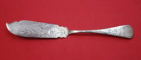 Vanderslice Coin Silver Pickle Knife Bright-Cut with Flowers 7 3/4"