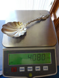 Lily by Whiting Sterling Silver Berry Spoon Gold Washed Large 9" Serving