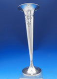 Wilcox and Wagoner Sterling Silver Vase Bright-Cut #5082 12" x 4" (#8879)