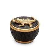 L'OBJET Crocodile Porcelain Candle 24K Gold Final Pink Champagne Scent - C490
