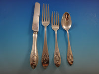 Mount Vernon by Lunt Sterling Silver Flatware Set For 12 Service 91 pcs Vintage