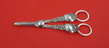 English Victorian Sterling Silver Grape Shears AS flower London 1900 6 1/4"