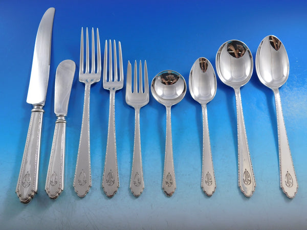 William and Mary by Lunt Sterling Silver Flatware Set 12 Service 114 pcs Dinner