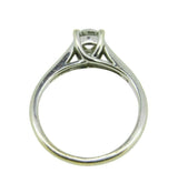 14k White Gold Genuine Natural Diamond Solitaire Engagement Ring .47ct (#J3265)