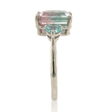 14k Gold 3.80 Carat Bi-Color Genuine Natural Watermelon Tourmaline Ring (#J6985)