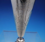 Russian .875 Silver Cordial Cup Engraved with Cattails Flowers Wheat (#4332)