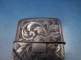 European .800 Silver Lighter Cover Engraved on All Sides 2 1/4" x 1 1/2" (#6738)