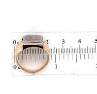 10k Yellow Gold and Silver Warrior Intaglio Men's Ring Size 8 Jewelry (#J5705)