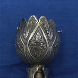 English 1867 Sterling Tussie Mussie with Tripod Base Hand Chased (#J7458)