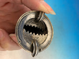 English Sterling Silver Tussie Mussie Posey Posy Holder with Jaws C1874 (#J1201)