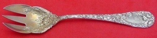 Chrysanthemum by Durgin Sterling Silver Ice Cream Fork Gold Washed Orig 5 5/8"
