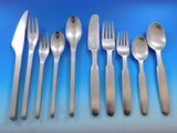 Designer Mixed Stainless Steel Flatware Set #1 Service 62 Pieces Modern Unused