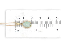 14k Gold Oval 1.23 Carat Australian Genuine Natural Opal Pendant Bezel (#J6714)
