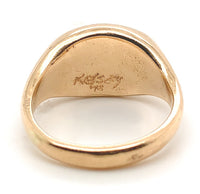14k Yellow Gold Men's Genuine Natural Agate Ring Size 6.75 Jewelry (#J7244)