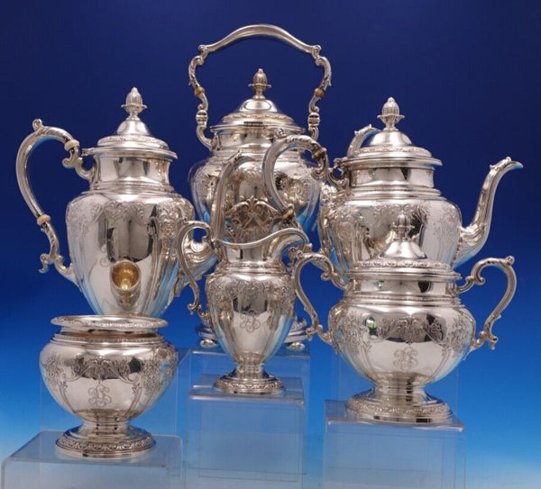 King Edward by Gorham Sterling Silver Tea Set 6pc (#7589) Heirloom Service