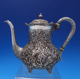 Repousse by Hennegan and Bates Sterling Silver Tea Set 5pc 58.49 ozt. (#7569)