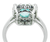 14k White Gold 1.5ct Genuine Natural Paraiba Tourmaline Ring w/AGL Report #J4502