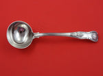 Kings by George Adams English Sterling Silver Gravy Ladle w/ Crest Crown 7 1/8"