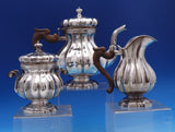 Torchon by Buccellati Italian Sterling Silver Tea Set 3pc (#8501) Beautiful!