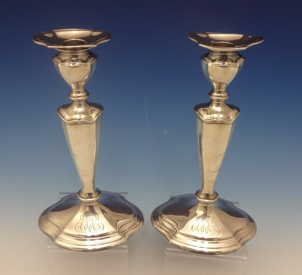 Hepplewhite by Reed and Barton Sterling Silver Candlestick Pair 10" Tall (#0434)