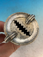 English Sterling Silver Tussie Mussie Posey Posy Holder with Jaws C1874 (#J1201)