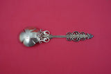 Pattern Unknown by Shiebler Sterling Preserve Spoon vermeil w/ maple leaf 7 1/4"