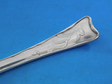 Lap Over Acid Etched by Tiffany Sterling Silver Ice Cream Spoon GW w/ Leaves 6"