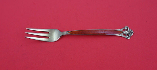Cloister by Th. Marthinsen Sterling Dessert Fork enameled Red 6"