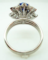 14k Gold 1.35ct Genuine Natural Tanzanite and 1.50ct Diamond Cocktail Ring #J787