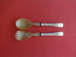 Eighteen Ten 1810 by Fina-Italy Sterling Silver Salad Serving Set 2pc Orig 9"