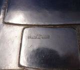 Japanese Sterling Silver Smoking Set 3pc with Applied Flowers Leaves (#6071)