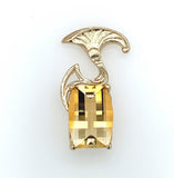 Nouveau Style 14k Yellow Gold 9.06ct Genuine Natural Citrine Earrings (#J5915)