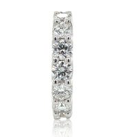 18k White Gold 4.38 Carat TW Genuine Natural Diamond Eternity Band Ring (#J6911)