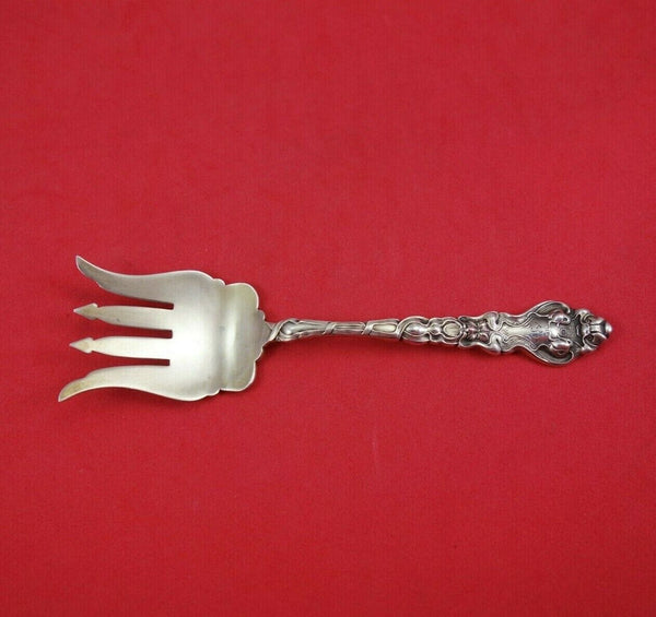 Douvaine by Unger Sterling Silver Nouveau Hors D' Oeuvre Fork Gold Washed 5 1/4"