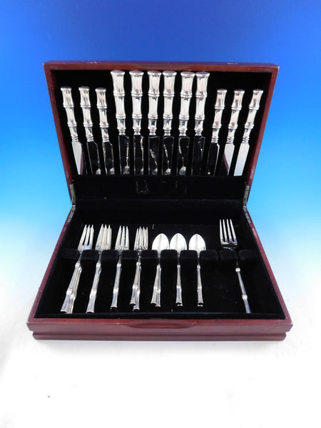 Bamboo by Tiffany Sterling Silver Flatware Set for 8 Service 31 pcs Dinner