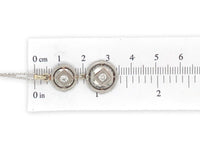 14k White Gold Genuine Natural Diamond Round Drop Pendant Lavaliere (#J7107)