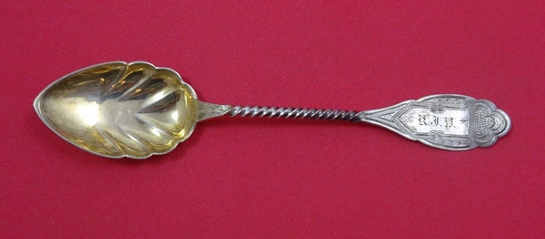 Coin Silver by Hotchkiss and Schreuder Coin Silver Ice Cream Spoon GW Fluted