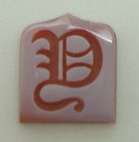 14K Gold Carved Agate Initial Pendant - Various Shapes Personalized New (#J2155)