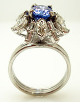 14k Gold 1.35ct Genuine Natural Tanzanite and 1.50ct Diamond Cocktail Ring #J787